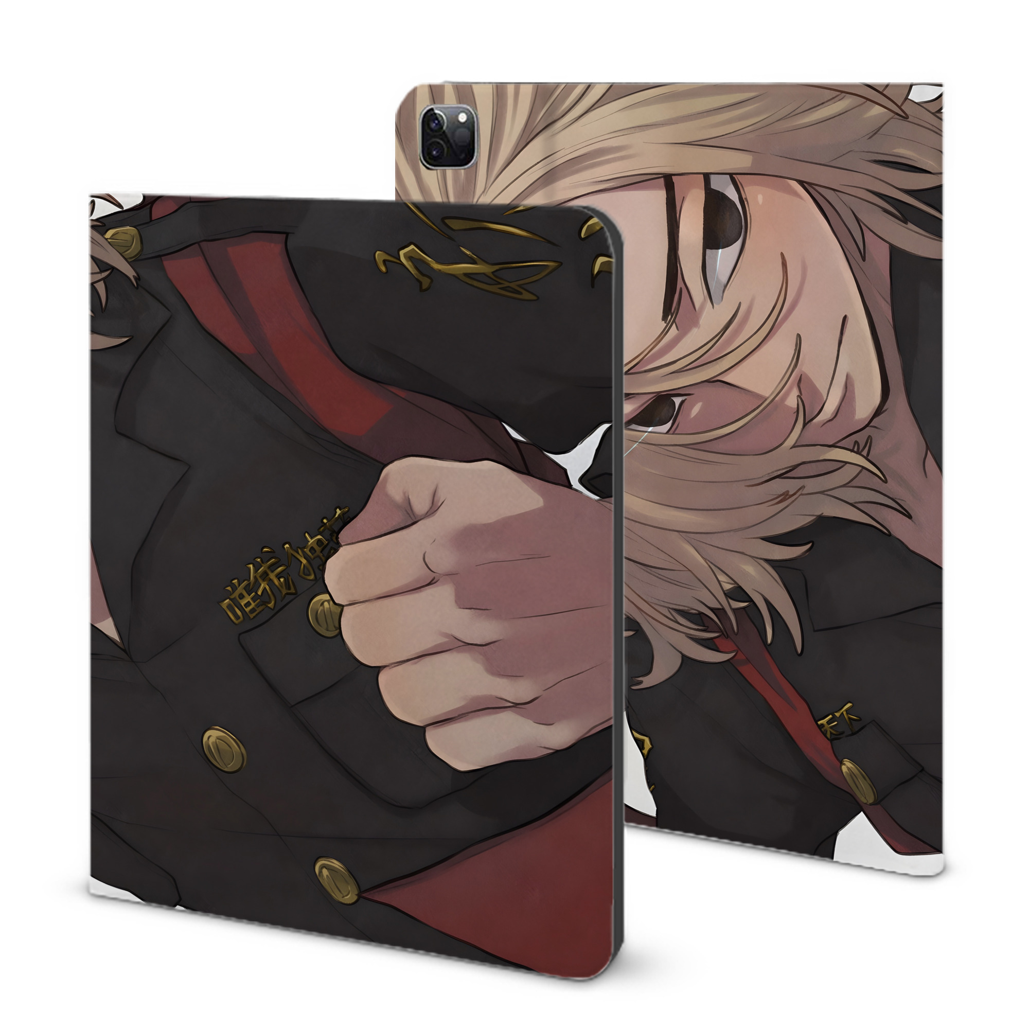 （画像用） 東京リベンジャーズ Tokyo Revengers IPad ケース ブック型 PUレザー TPU 耐衝撃 軽量 薄型 ペン収納なし 全面保護 IPad 各モデル対応
